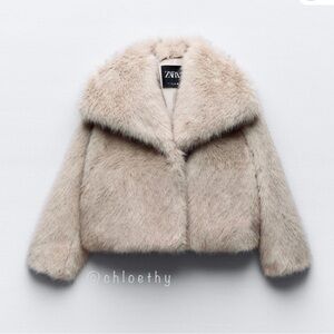 New with Tags - Faux Fur Jacket - Sold Out Color!